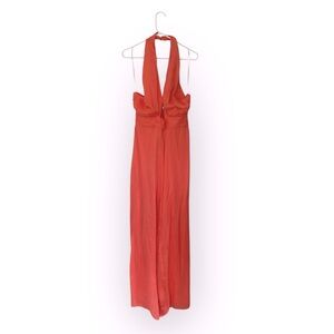 bebe Red Halter Jumpsuit